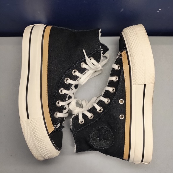 Converse Chuck Taylor All Star Raw Edge Platform Sneakers Womens Size 6.5M Multi - Picture 2 of 8